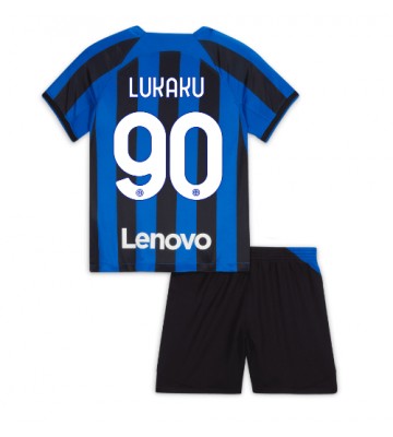 Inter Milan Romelu Lukaku #90 babykläder Hemmatröja barn 2022-23 Korta ärmar (+ Korta byxor)